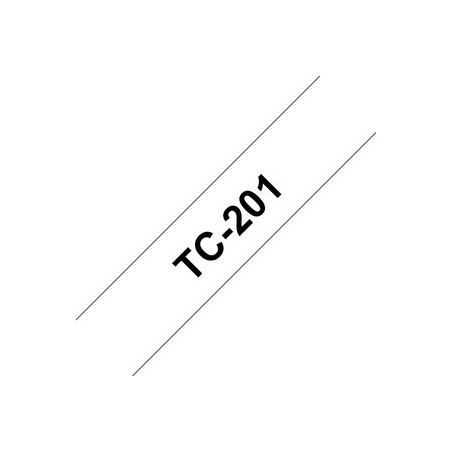 Brother TC-201 ruban d'étiquette Noir sur blanc
