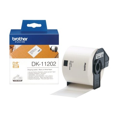 Brother DK-11202 ruban d'étiquette Noir sur blanc