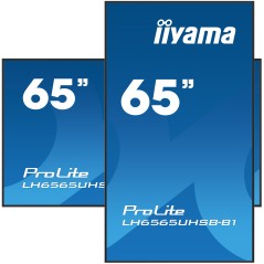 iiyama LH6565UHSB-B1 Écran d'affichage dynamique En forme de kiosk 163,8 cm (64.5") LED Wifi 800 cd m² 4K Ultra HD Noir Intégré