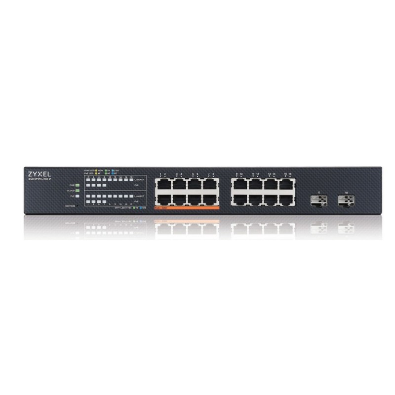 Zyxel XMG1915-18EP Géré L2 2.5G Ethernet (100/1000/2500) Connexion Ethernet, supportant l'alimentation via ce port (PoE) Zyxel XMG1915-18EP Géré L2 2.5G Ethernet (100/1000/2500) Connexion Ethernet, supportant l'alimentation via ce port (PoE)