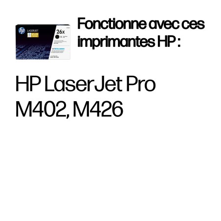 HP 26X toner LaserJet noir grande capacité authentique