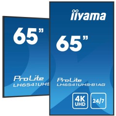 iiyama LH6541UHS-B1AG Écran d'affichage dynamique 163,8 cm (64.5") LCD 500 cd m² 4K Ultra HD Noir 24 7