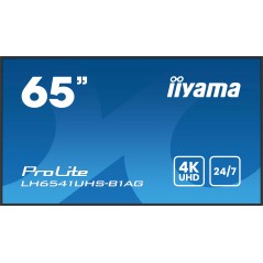 iiyama LH6541UHS-B1AG Écran d'affichage dynamique 163,8 cm (64.5") LCD 500 cd/m² 4K Ultra HD Noir 24/7