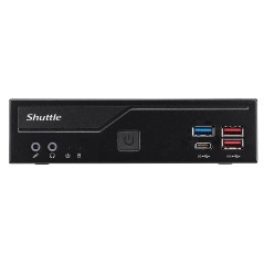 Shuttle Slim PC DH770 , S1700, 2x HDMI, 2x DP , 2x 2.5G LAN, 2x COM, 8x USB, 1x 2.5", 2x M.2, fonctionnement permanent 24/7,