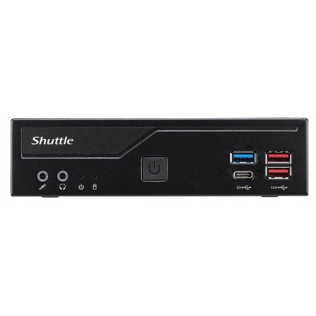 Shuttle Slim PC DH770 , S1700, 2x HDMI, 2x DP , 2x 2.5G LAN, 2x COM, 8x USB, 1x 2.5", 2x M.2, fonctionnement permanent 24/7,