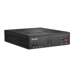 Shuttle Slim PC DH770 , S1700, 2x HDMI, 2x DP , 2x 2.5G LAN, 2x COM, 8x USB, 1x 2.5", 2x M.2, fonctionnement permanent 24 7,