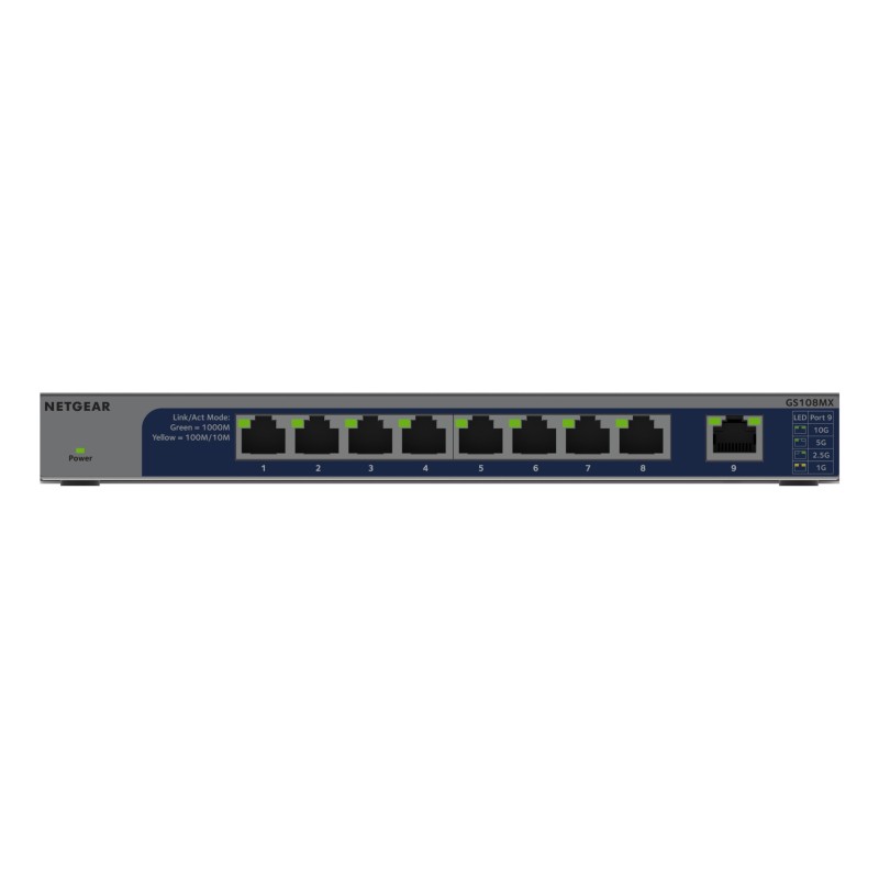 NETGEAR GS108MX-100EUS commutateur réseau Non-géré L2 Gigabit Ethernet (10/100/1000) Montage sur le bureau ou sur le mur NETGEAR GS108MX-100EUS commutateur réseau Non-géré L2 Gigabit Ethernet (10/100/1000) Montage sur le bureau ou sur le mur