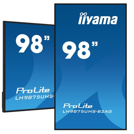 iiyama LH9875UHS-B2AG Écran d'affichage dynamique Écran plat de signalisation numérique 2,48 m (97.5") LED Wifi 500 cd m² 4K