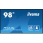 iiyama LH9875UHS-B2AG Écran d'affichage dynamique Écran plat de signalisation numérique 2,48 m (97.5") LED Wifi 500 cd/m² 4K iiyama LH9875UHS-B2AG Écran d'affichage dynamique Écran plat de signalisation numérique 2,48 m (97.5") LED Wifi 500 cd/m² 4K
