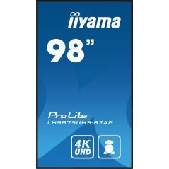 iiyama LH9875UHS-B2AG Écran d'affichage dynamique Écran plat de signalisation numérique 2,48 m (97.5") LED Wifi 500 cd m² 4K