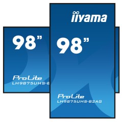 iiyama LH9875UHS-B2AG Écran d'affichage dynamique Écran plat de signalisation numérique 2,48 m (97.5") LED Wifi 500 cd m² 4K