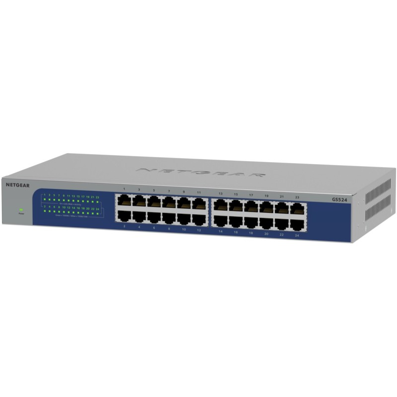 NETGEAR GS524-300EUS commutateur réseau Non-géré Gigabit Ethernet (10/100/1000) Gris NETGEAR GS524-300EUS commutateur réseau Non-géré Gigabit Ethernet (10/100/1000) Gris