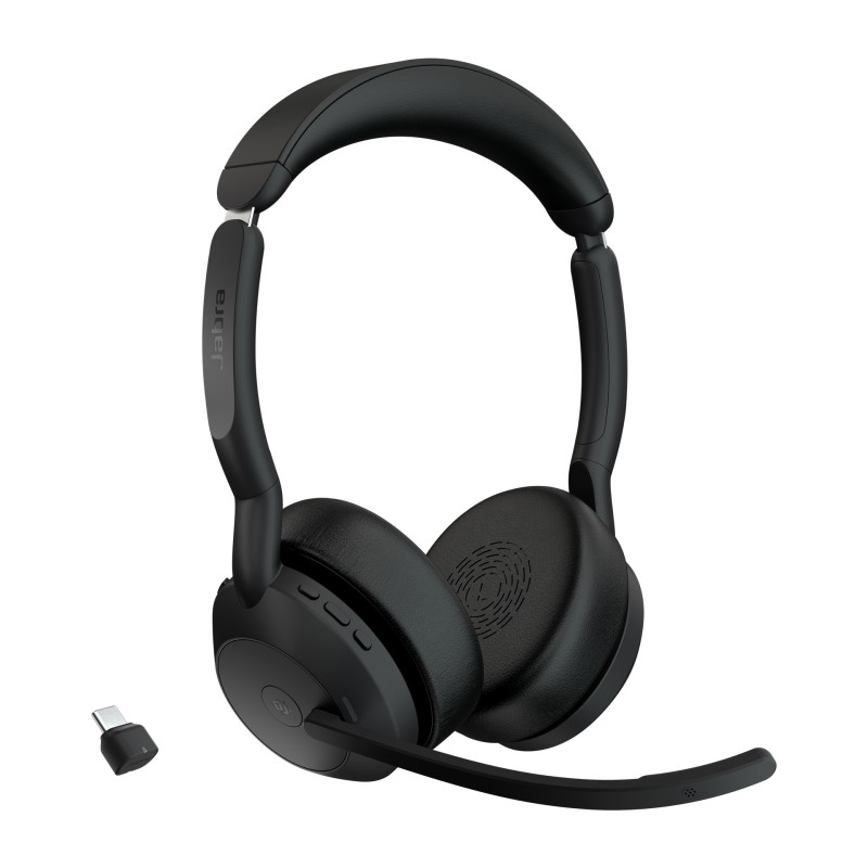 Jabra Evolve2 55 Casque Sans fil Arceau Bureau/Centre d'appels USB Type-C Bluetooth Socle de chargement Jabra Evolve2 55 Casque Sans fil Arceau Bureau/Centre d'appels USB Type-C Bluetooth Socle de chargement