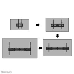 Neomounts WL35S-950BL19 Support mural robuste pour écran 55-115" - inclinable - verrouillable - paysage et portrait
