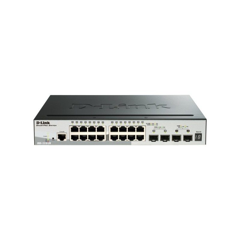 D-Link DGS-1510-52XMP Géré L3 Gigabit Ethernet (10/100/1000) Connexion Ethernet, supportant l'alimentation via ce port (PoE)