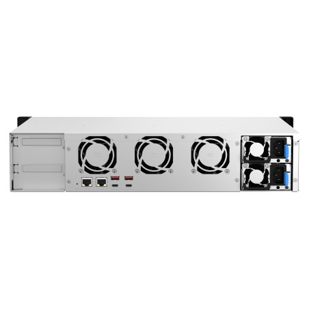 QNAP TS-873AeU-RP NAS Rack (2 U) Ryzen Embedded V1500B 4 Go DDR4 0 To QuTS hero Noir