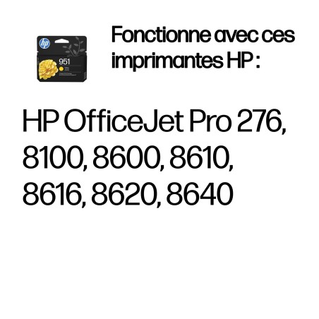 HP Cartouche authentique d'encre jaune 951