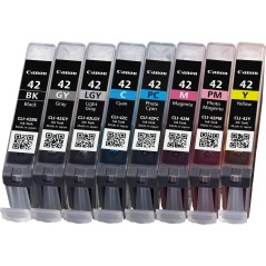 Canon Multipack de 8 cartouche d'encre CLI-42 BK GY LGY C M Y PC PM