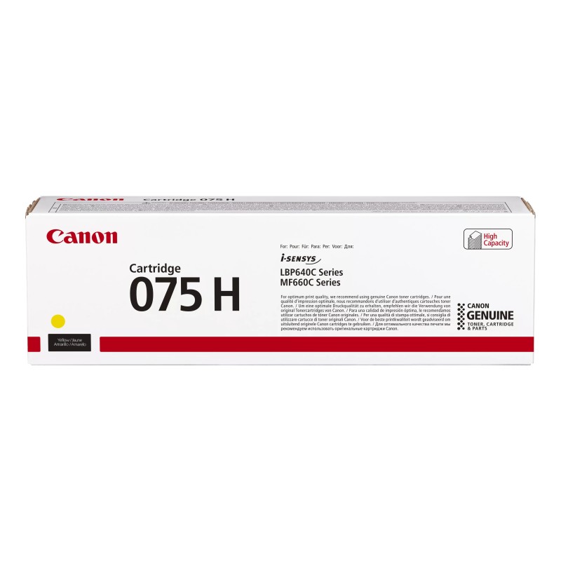 Canon 075 H Cartouche de toner 1 pièce(s) Original Jaune Canon 075 H Cartouche de toner 1 pièce(s) Original Jaune