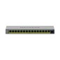NETGEAR GS116EP Géré L2/L3 Gigabit Ethernet (10/100/1000) Connexion Ethernet, supportant l'alimentation via ce port (PoE) Gris
