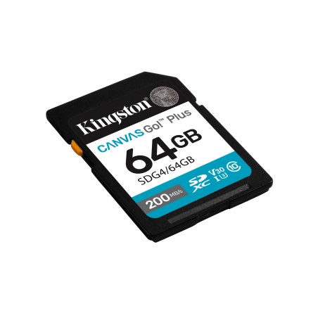 Kingston Technology Canvas Go! Plus 64 Go SDXC Canvas Go Plus Gen4 200 Mo/s C10 UHS-I U3 V30