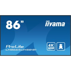 iiyama LH8665UHSB-B1 Écran d'affichage dynamique En forme de kiosk 2,18 m (86") LED Wifi 800 cd/m² 4K Ultra HD Noir Intégré