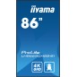 iiyama LH8665UHSB-B1 Écran d'affichage dynamique En forme de kiosk 2,18 m (86") LED Wifi 800 cd/m² 4K Ultra HD Noir Intégré iiyama LH8665UHSB-B1 Écran d'affichage dynamique En forme de kiosk 2,18 m (86") LED Wifi 800 cd/m² 4K Ultra HD Noir Intégré