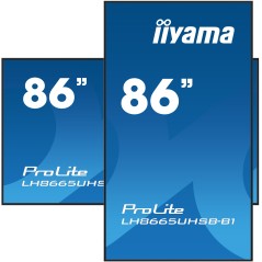iiyama LH8665UHSB-B1 Écran d'affichage dynamique En forme de kiosk 2,18 m (86") LED Wifi 800 cd m² 4K Ultra HD Noir Intégré