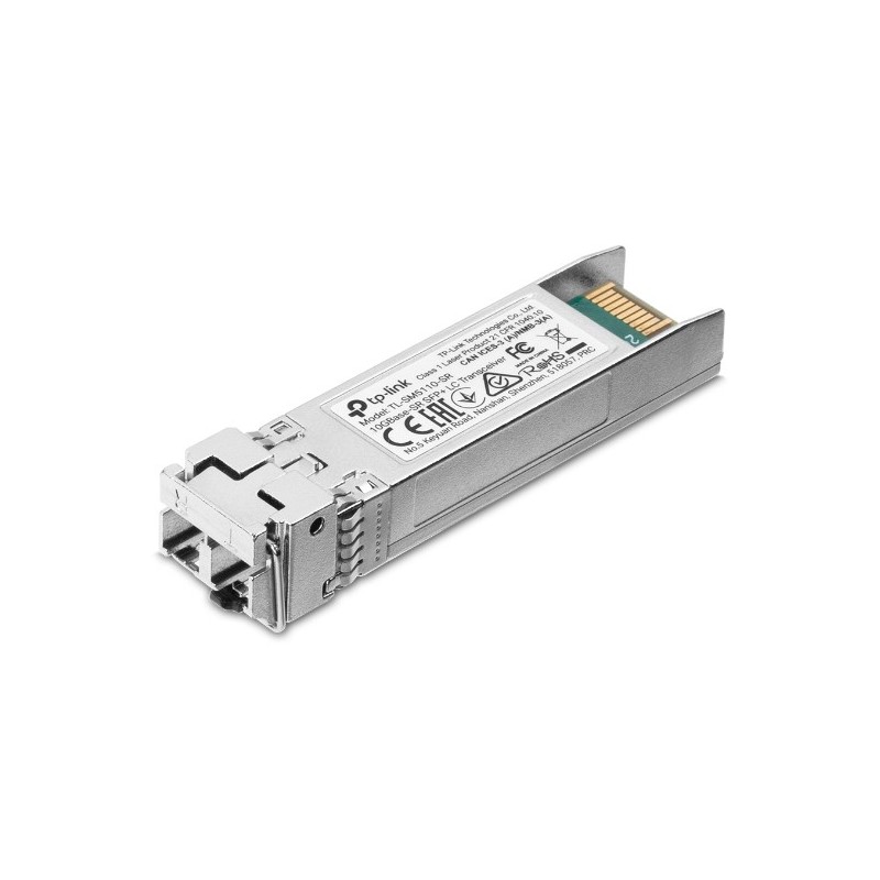 TP-Link SM6110-SR module émetteur-récepteur de réseau Fibre optique 10000 Mbit/s SFP+ 850 nm TP-Link SM6110-SR module émetteur-récepteur de réseau Fibre optique 10000 Mbit/s SFP+ 850 nm