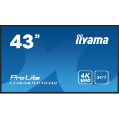 iiyama LH4341UHS-B2 Écran d'affichage dynamique 108 cm (42.5") LCD 500 cd/m² 4K Ultra HD Intégré dans le processeur Android 8.0