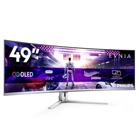 Philips Evnia 8000 49M2C8900/00 écran plat de PC 124,2 cm (48.9") 5120 x 1440 pixels Dual QHD QD-OLED Blanc