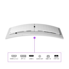 Philips Evnia 8000 49M2C8900 00 écran plat de PC 124,2 cm (48.9") 5120 x 1440 pixels Dual QHD QD-OLED Blanc