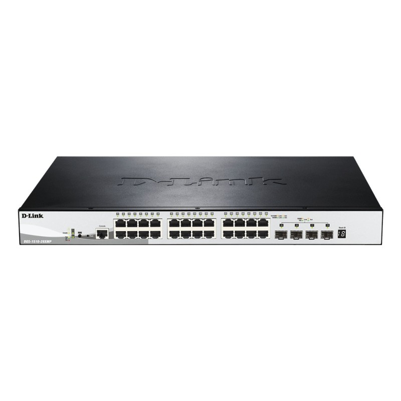 D-Link DGS-1510-28XMP Géré L2/L3 Gigabit Ethernet (10/100/1000) Connexion Ethernet, supportant l'alimentation via ce port (PoE) D-Link DGS-1510-28XMP Géré L2/L3 Gigabit Ethernet (10/100/1000) Connexion Ethernet, supportant l'alimentation via ce port (PoE)