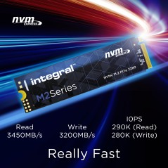 Integral INSSD512GM280NM2 disque SSD 512 Go M.2 PCI Express 3.1 NVMe 3D TLC