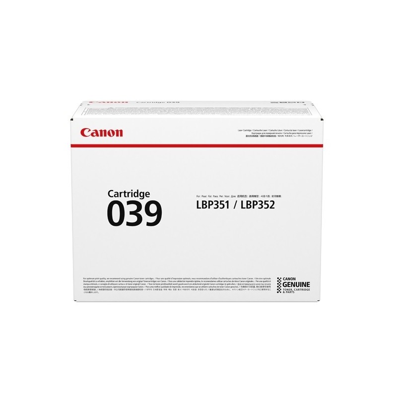 Canon 039 Cartouche de toner 1 pièce(s) Original Noir Canon 039 Cartouche de toner 1 pièce(s) Original Noir