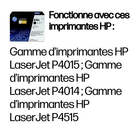 HP 64A toner LaserJet noir authentique