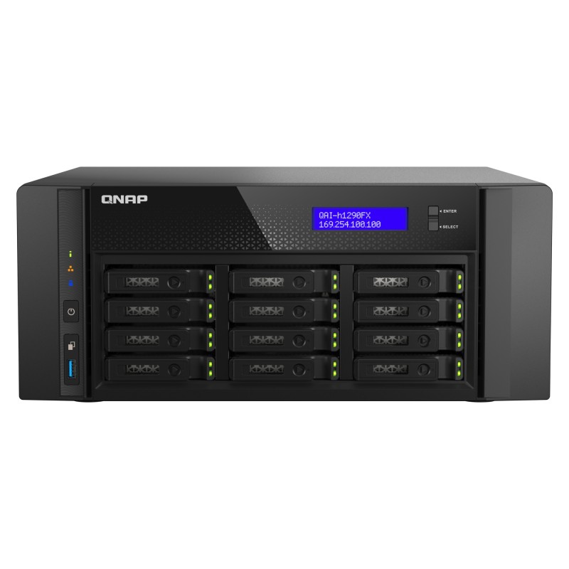 QNAP QAI-h1290FX NAS Tower EPYC 7302P 128 Go DDR4 0 To QuTS hero Noir QNAP QAI-h1290FX NAS Tower EPYC 7302P 128 Go DDR4 0 To QuTS hero Noir