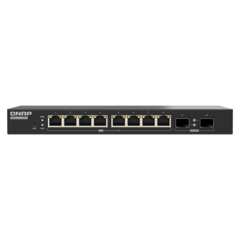 QNAP QSW-L2110-2S8T commutateur réseau Géré Bureau Noir