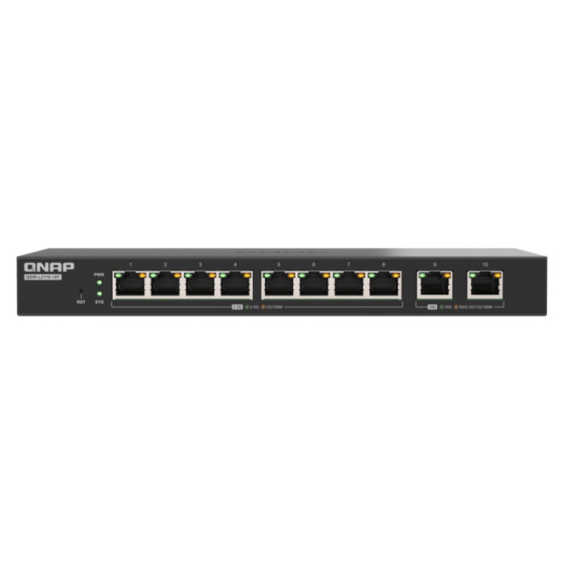 QNAP QSW-L2110-10T commutateur réseau Géré Bureau Noir QNAP QSW-L2110-10T commutateur réseau Géré Bureau Noir