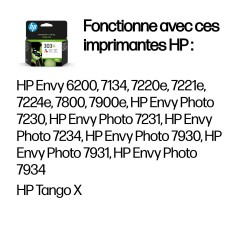HP Cartouche d’encre trois couleurs 303XL grande capacité authentique