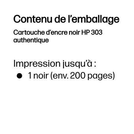 HP Cartouche d’encre noir 303 authentique