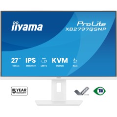 iiyama ProLite XB2797QSNP-W1 écran plat de PC 68,6 cm (27") 2560 x 1440 pixels Quad HD LCD Blanc