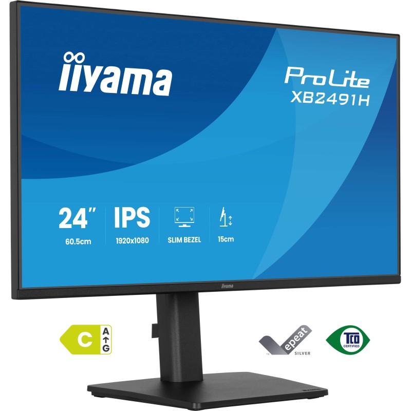 iiyama ProLite XB2491H-B1 écran plat de PC 60,5 cm (23.8") 1920 x 1080 pixels Full HD LCD Noir iiyama ProLite XB2491H-B1 écran plat de PC 60,5 cm (23.8") 1920 x 1080 pixels Full HD LCD Noir