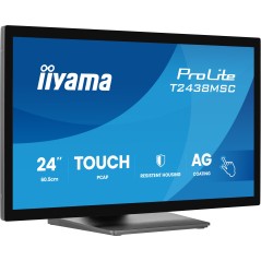 iiyama ProLite T2438MSC-B2 écran plat de PC 60,5 cm (23.8") 1920 x 1080 pixels Full HD LED Écran tactile Noir