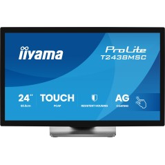 iiyama ProLite T2438MSC-B2 écran plat de PC 60,5 cm (23.8") 1920 x 1080 pixels Full HD LED Écran tactile Noir