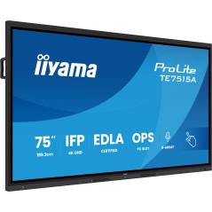 iiyama TE7515A-B2AG Écran d'affichage dynamique En forme de kiosk 190,5 cm (75") Wifi 550 cd/m² 4K Ultra HD Noir Écran tactile