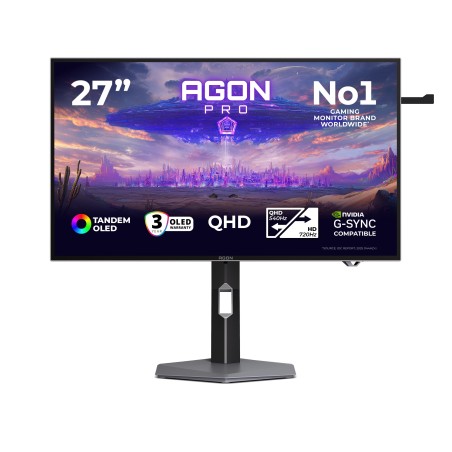 AOC AGON PRO AGP277QKDC écran plat de PC 67,3 cm (26.5") 2560 x 1440 pixels Quad HD OLED Gris