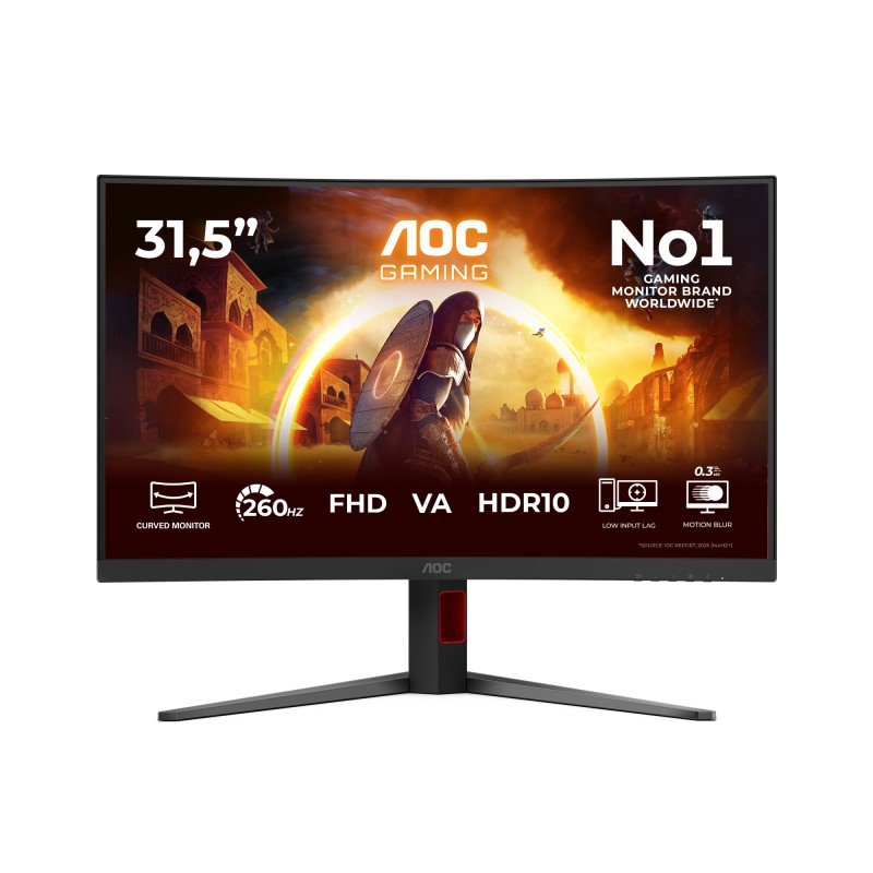 AOC G4 C32G4Z écran plat de PC 80 cm (31.5") 1920 x 1080 pixels Full HD LCD Noir, Rouge AOC G4 C32G4Z écran plat de PC 80 cm (31.5") 1920 x 1080 pixels Full HD LCD Noir, Rouge