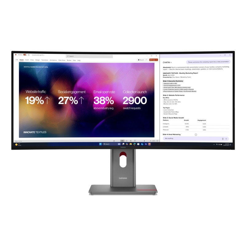 Lenovo ThinkVision P40WD-40 Moniteur
