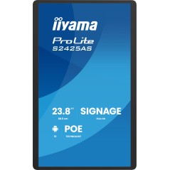 iiyama ProLite S2425AS-B1P Écran plat de signalisation numérique 60,5 cm (23.8") LCD Wifi 500 cd/m² Full HD Noir Intégré dans